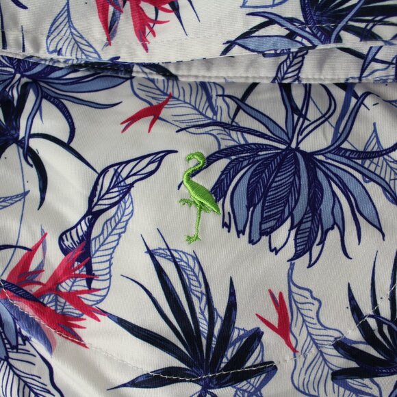 TailorByrd men's polo floral shirt top size 2XL XXL performance golf SPF 30 - Picture 7 of 10